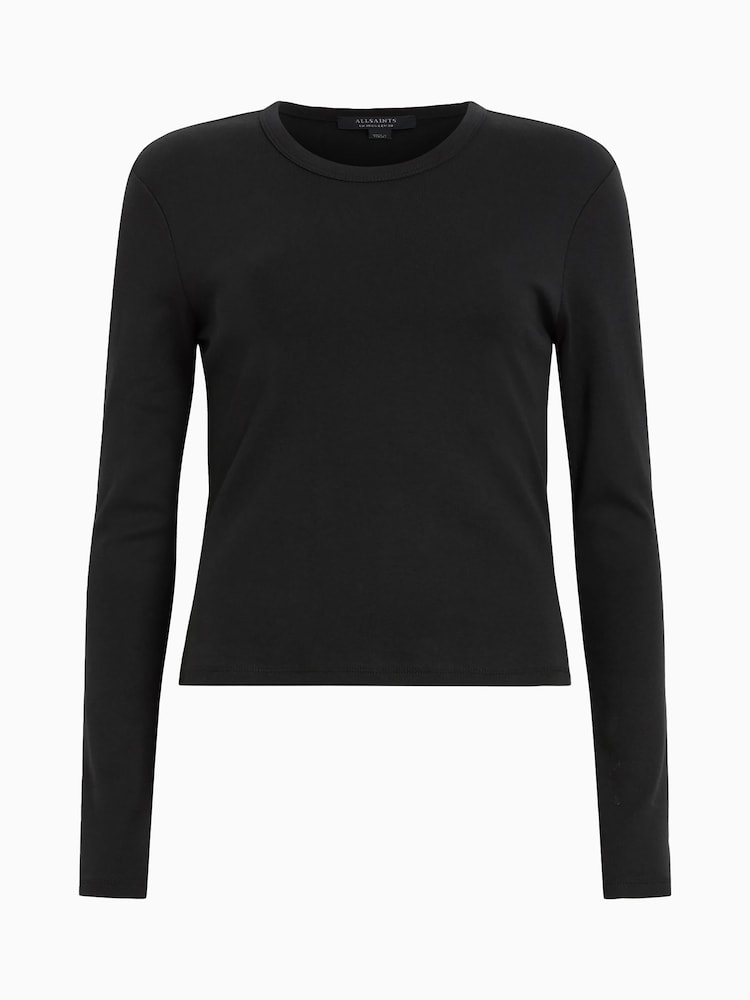 AllSaints Black Stevie Longsleeve T-Shirt - Image 6 of 6