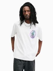 AllSaints White Activist Shortsleeve Crew Neck T-Shirt - Image 4 of 8