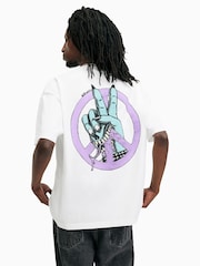 AllSaints White Activist Shortsleeve Crew Neck T-Shirt - Image 7 of 8