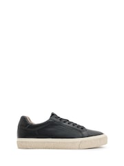 AllSaints Black Klop Leather Low Trainers - Image 1 of 7