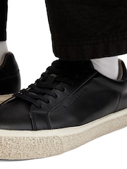 AllSaints Black Klop Leather Low Trainers - Image 6 of 7