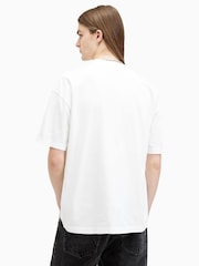 AllSaints White Burden Shortsleeve Crew Neck T-Shirt - Image 5 of 6
