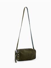AllSaints Green Miro Barrel Cross-Body Bag - Image 3 of 8