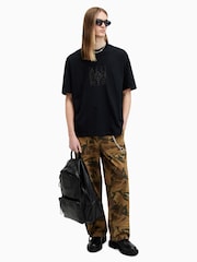 AllSaints Black Below Shortsleeve Crew Neck T-Shirt - Image 3 of 6