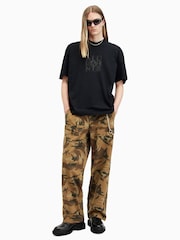 AllSaints Black Below Shortsleeve Crew Neck T-Shirt - Image 4 of 6