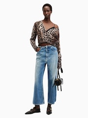 AllSaints Brown Wick Lex Cardigan - Image 3 of 7