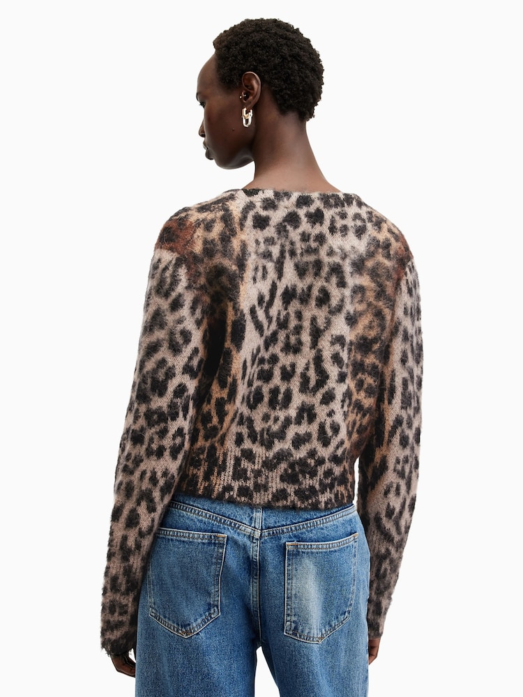 AllSaints Brown Wick Lex Cardigan - Image 6 of 7