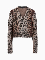 AllSaints Brown Wick Lex Cardigan - Image 7 of 7