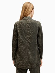AllSaints Green Aleida Denim Blazer - Image 5 of 6