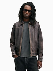 AllSaints Black Alkan Jacket - Image 1 of 6