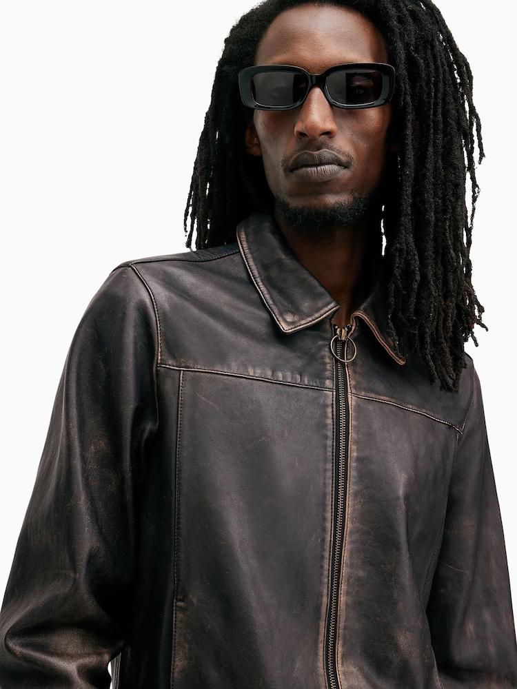 AllSaints Black Alkan Jacket - Image 2 of 6