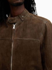 AllSaints Brown Cora Suede Jacket - Image 6 of 8