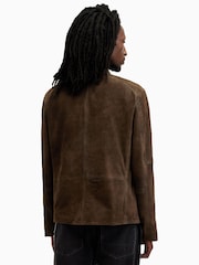 AllSaints Brown Cora Suede Jacket - Image 7 of 8