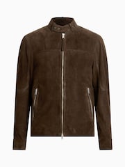 AllSaints Brown Cora Suede Jacket - Image 8 of 8