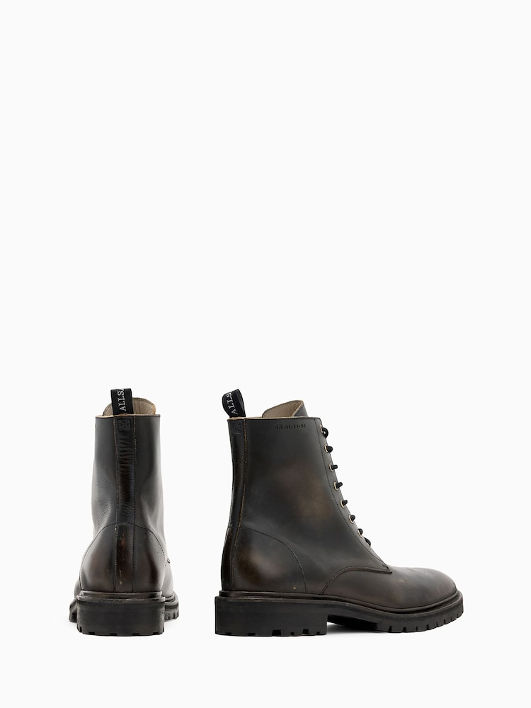 Buy AllSaints Brown Tobias Boots from Next USA display picture 3
