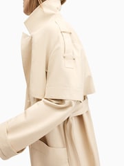 AllSaints White 100% Cotton Clyde Trench Coat - Image 6 of 10