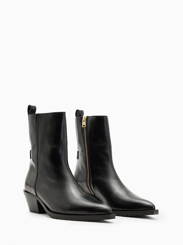 AllSaints Black Bazely Boots - Image 2 of 7