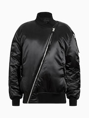 AllSaints Black Roomer Bomber Jacket - Image 8 of 8