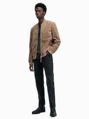 AllSaints Brown Kemble Suede Bomber Jacket - Image 3 of 7