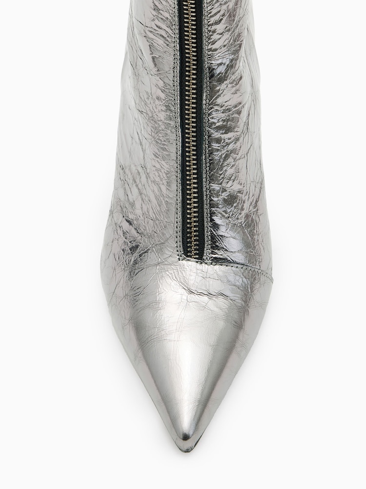 AllSaints Silver Natasha Boots - Image 2 of 6
