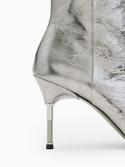 AllSaints Silver Natasha Boots - Image 4 of 6