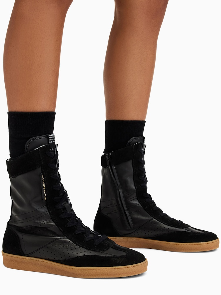 AllSaints Black Louise High Top Shoes - Image 1 of 6