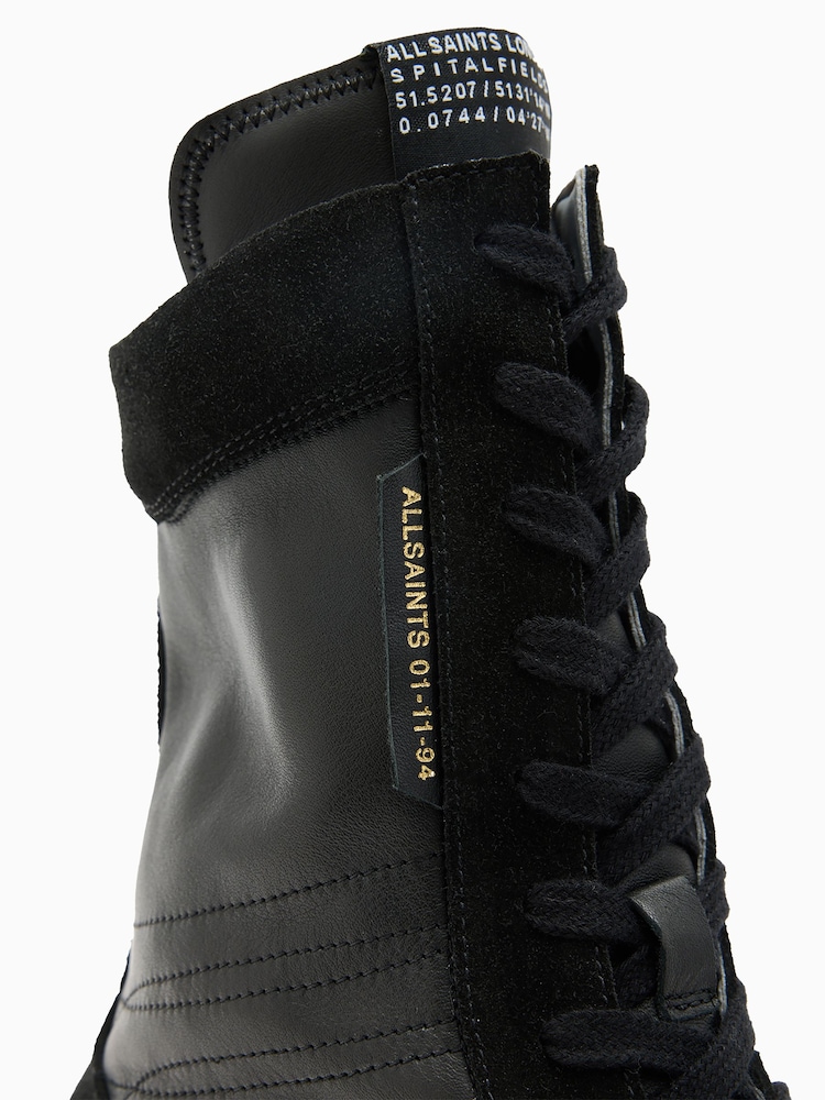 AllSaints Black Louise High Top Shoes - Image 6 of 6