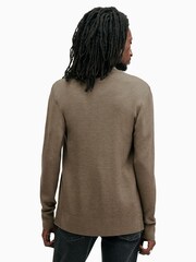 AllSaints Green Mode Merino Open Cardigan - Image 3 of 5