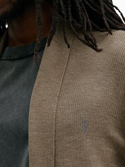 AllSaints Green Mode Merino Open Cardigan - Image 4 of 5
