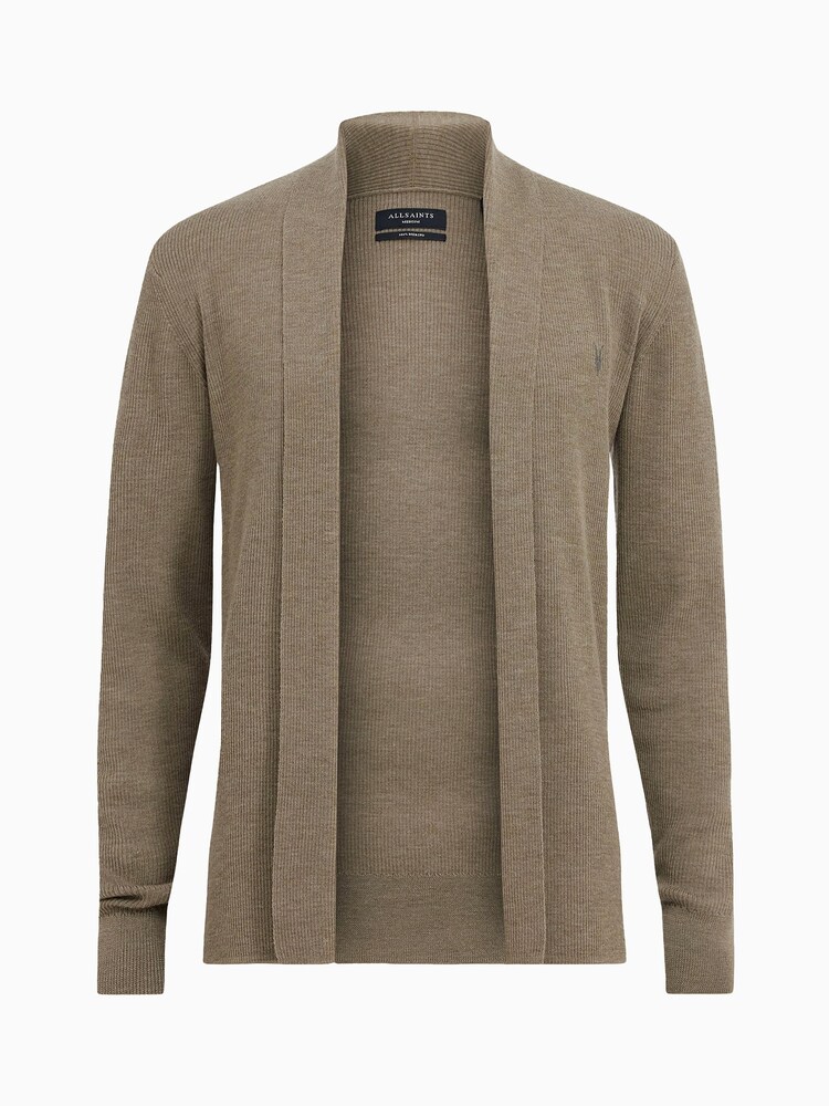 AllSaints Green Mode Merino Open Cardigan - Image 5 of 5