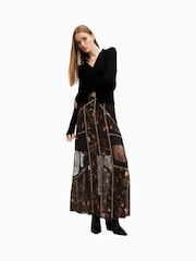 AllSaints Black Bryn Skirt - Image 1 of 6
