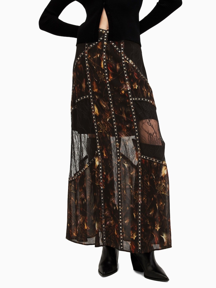 AllSaints Black Bryn Skirt - Image 2 of 6