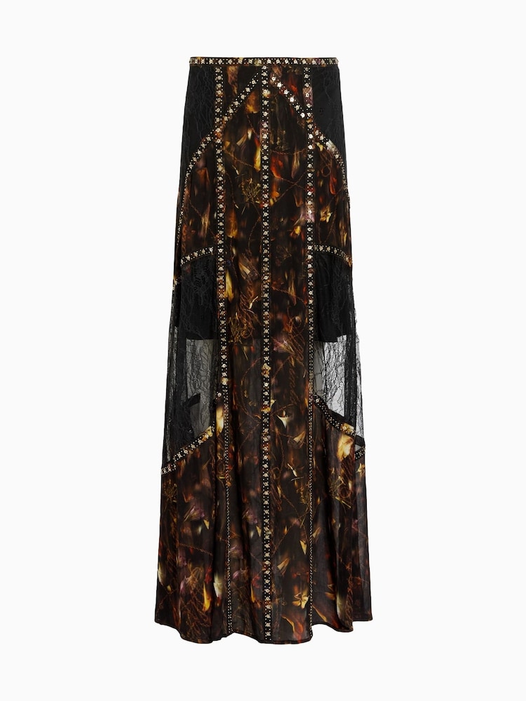 AllSaints Black Bryn Skirt - Image 6 of 6
