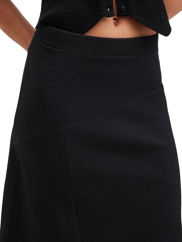 AllSaints Black Dark Gia Skirt - Image 3 of 7