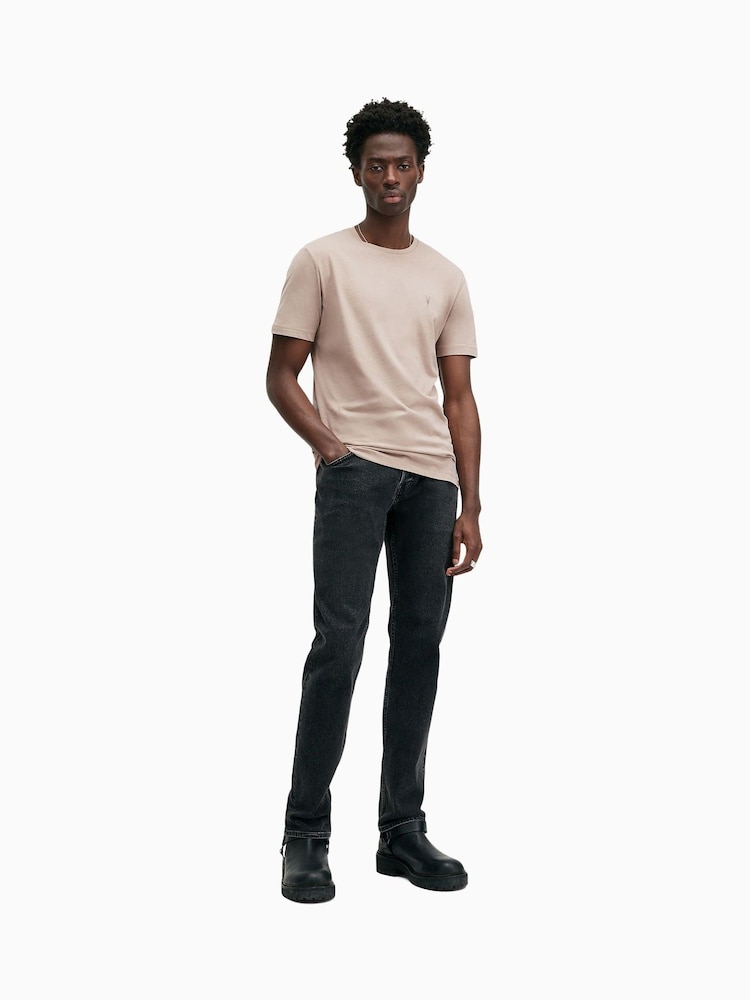 AllSaints Grey Brace Short Sleeve Crew T-Shirt - Image 3 of 5