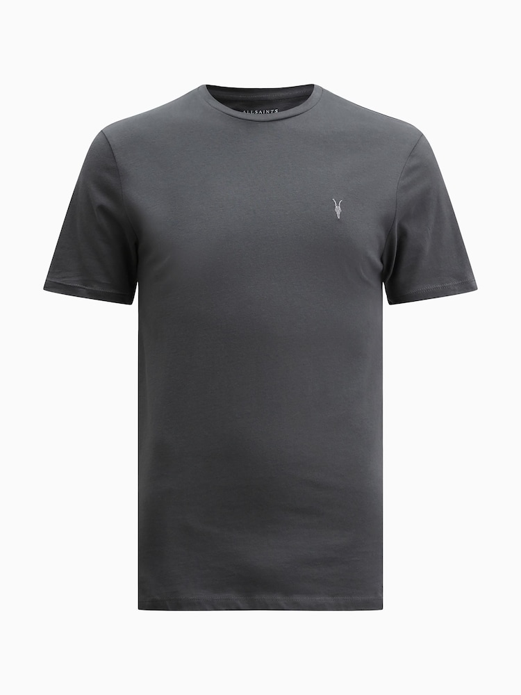 AllSaints Grey Brace Dark Grey Short Sleeve 100% Cotton T-Shirt - Image 6 of 6