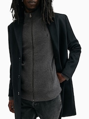 AllSaints Grey Statten Full Zip Jumper - Image 2 of 9