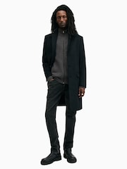 AllSaints Grey Statten Full Zip Jumper - Image 7 of 9