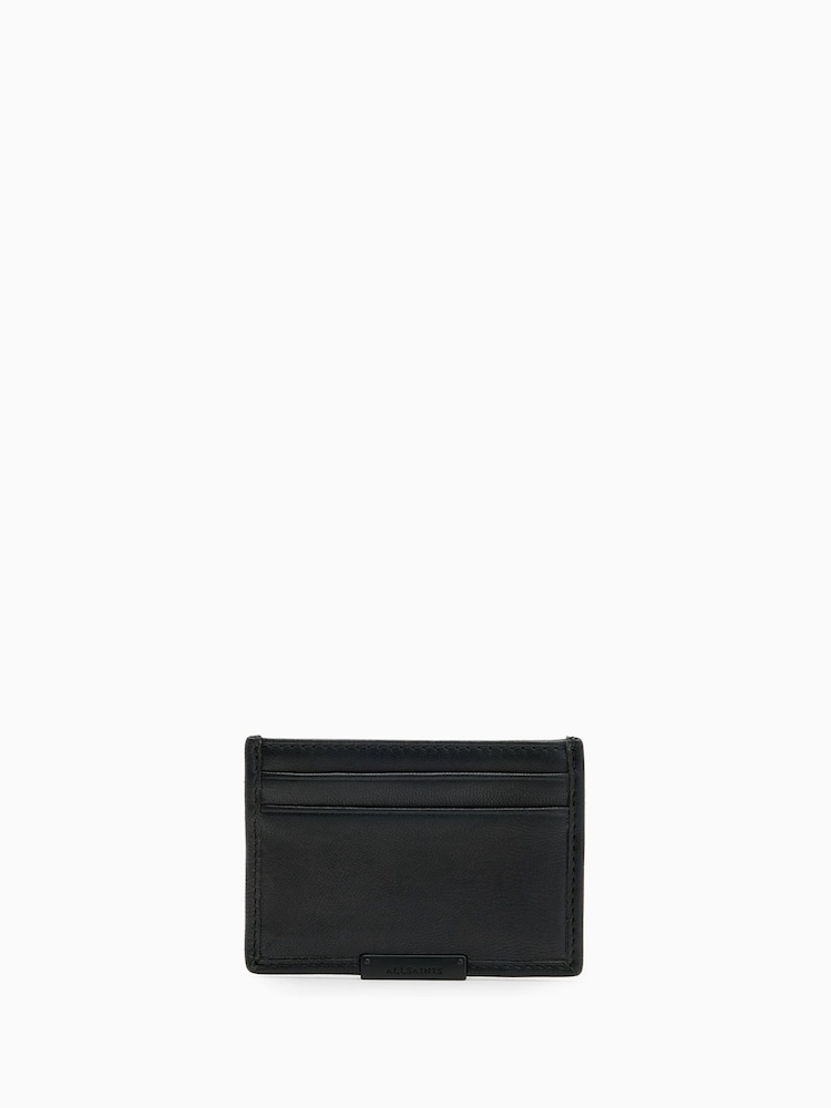 AllSaints Black Dove Cardholder - Image 1 of 5