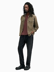 AllSaints Red Bodega Shortsleeve Crew T-Shirt - Image 3 of 7