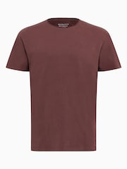 AllSaints Red Bodega Shortsleeve Crew T-Shirt - Image 7 of 7