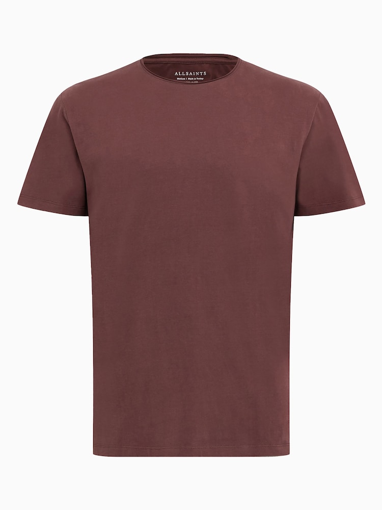 AllSaints Red Bodega Shortsleeve Crew T-Shirt - Image 7 of 7