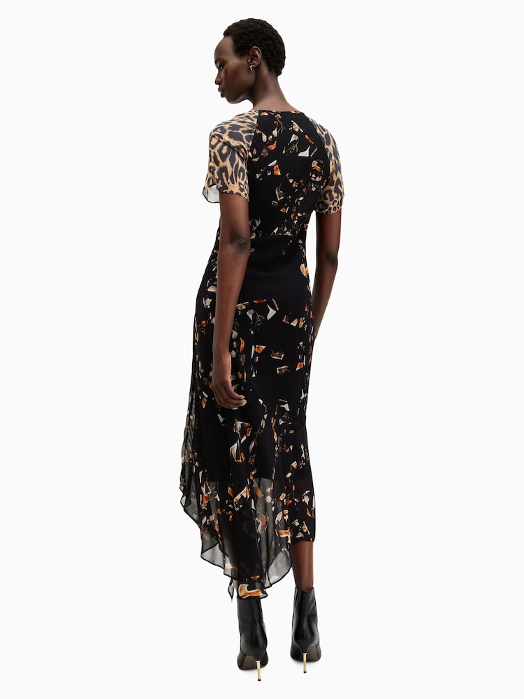 AllSaints Black Leah Dress - Image 6 of 7