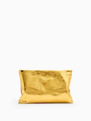 AllSaints Gold Bettina Clutch - Image 1 of 6