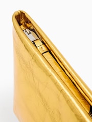 AllSaints Gold Bettina Clutch - Image 4 of 6