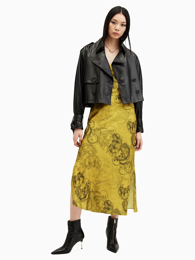 AllSaints Yellow Tiana Dress - Image 1 of 6