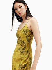 AllSaints Yellow Tiana Dress - Image 2 of 6