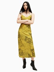 AllSaints Yellow Tiana Dress - Image 3 of 6