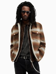 AllSaints Brown Ormond Jacket - Image 1 of 6