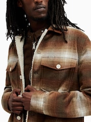 AllSaints Brown Ormond Jacket - Image 4 of 6